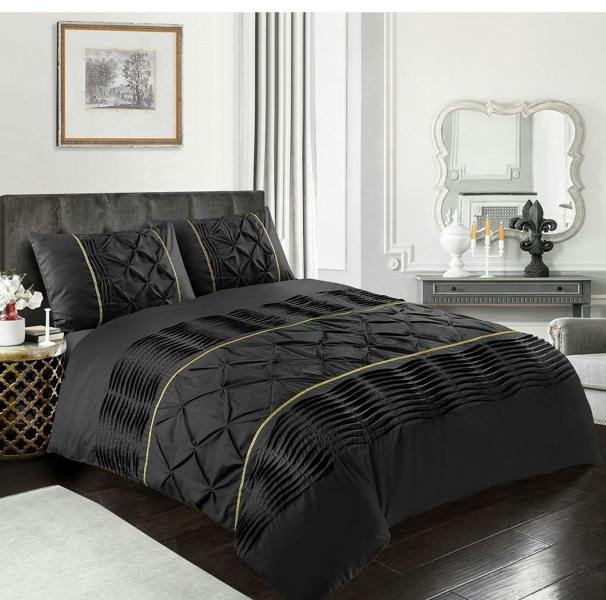 Eleanor Black Duvet Cover Set