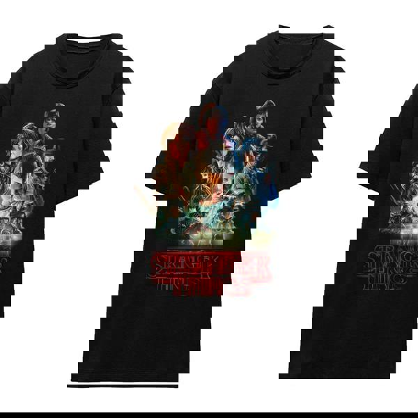 Stranger Things Womens/Ladies Season 1 Poster T-Shirt - Black - 