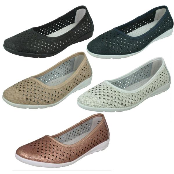 Eaze Ladies Eaze Flat Casual Ballerinas F80505