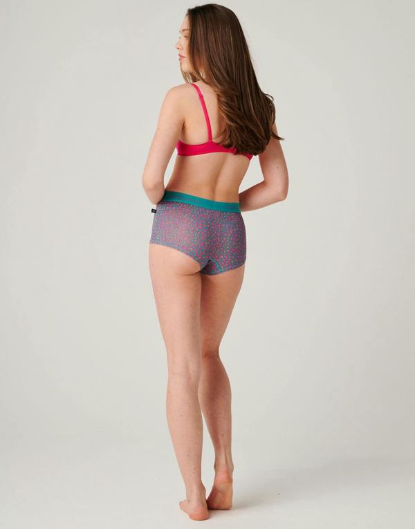 British Boxers Women's Bamboo Hipster Boxer Brief – Jungle Rose