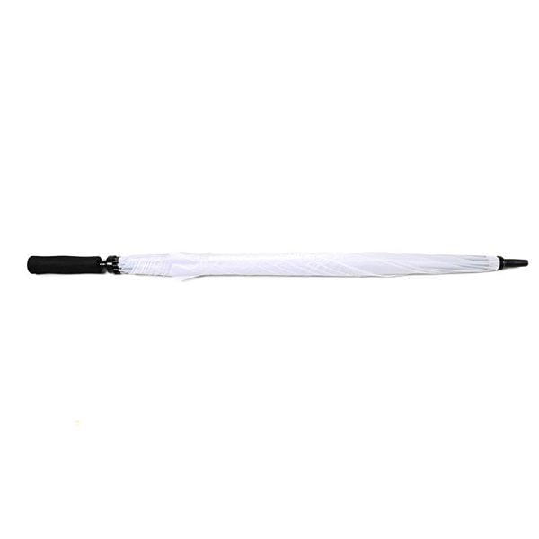 White Plain Cheap Golf Umbrella Flat Lay Closed