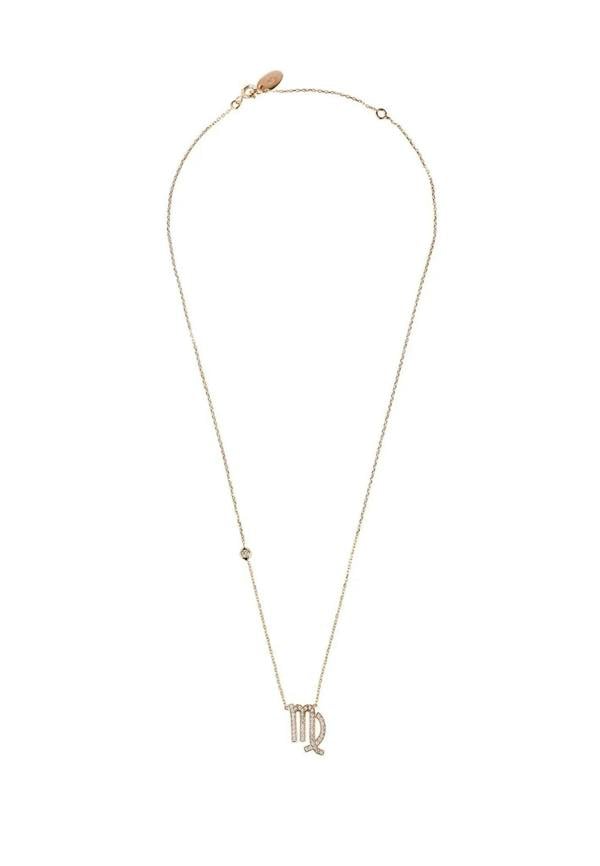 Zodiac Star Sign Pendant Necklace Rose Gold Virgo - LATELITA Necklaces