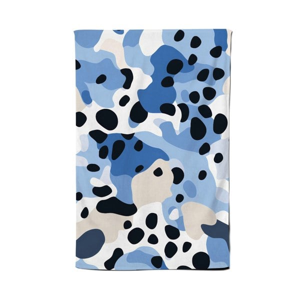 Warren Reed Blue Camouflage Pattern Tea Towel