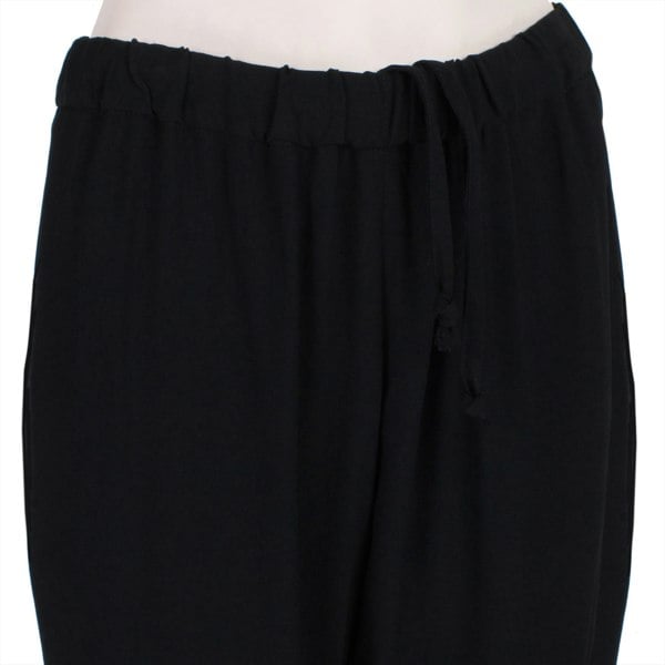 Dries Van Noten straight leg trousers in a black crepe fabric