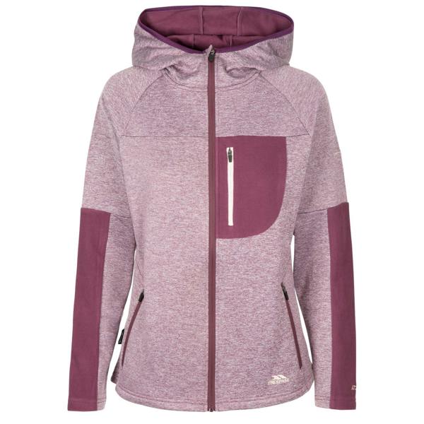 Trespass Womens/Ladies Trullo Melange AT200 Fleece Jacket - Damson Marl - 