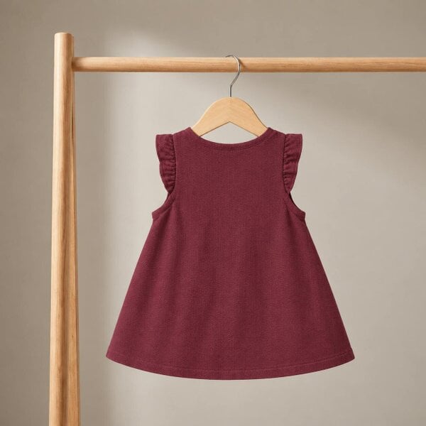 Mini Cuddles Floral Pinny with Top (Red & White)