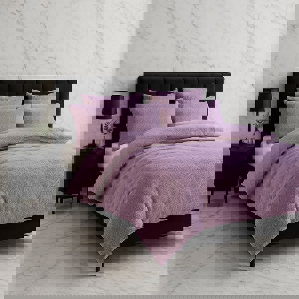 Snug City Teddy Bear Fleece Duvet Cover & Pillow Case Set