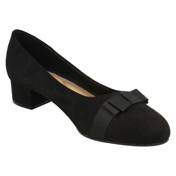 Spot On Ladies Spot On Block Heel Formal Wide Fit Court Shoes  F90151