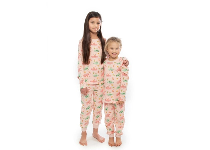 Luca and Rosa Girls pull on pyjamas - ballet print