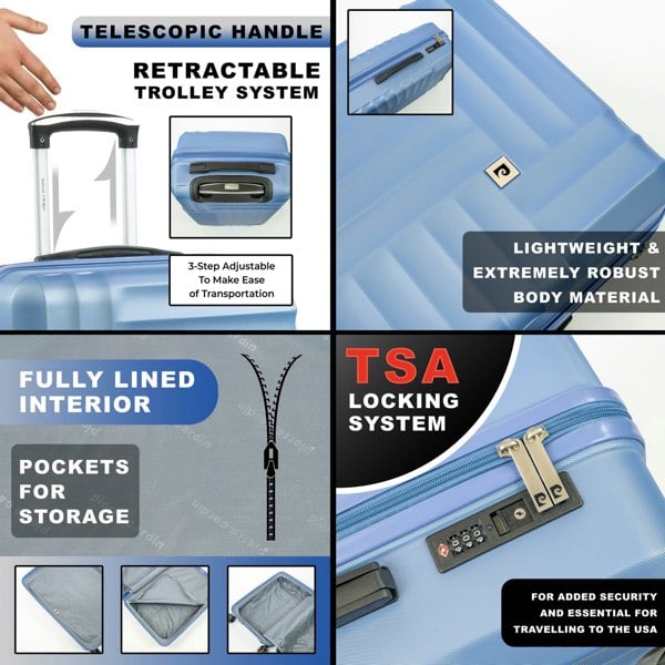 Pierre Cardin Soleil Hard Shell Suitcase Wheeled Luggage