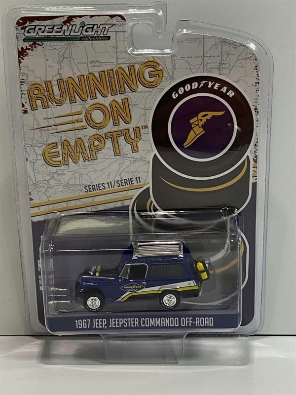 1967 jeep jeepster commando off road good year 1:64 scale greenlight 41110b