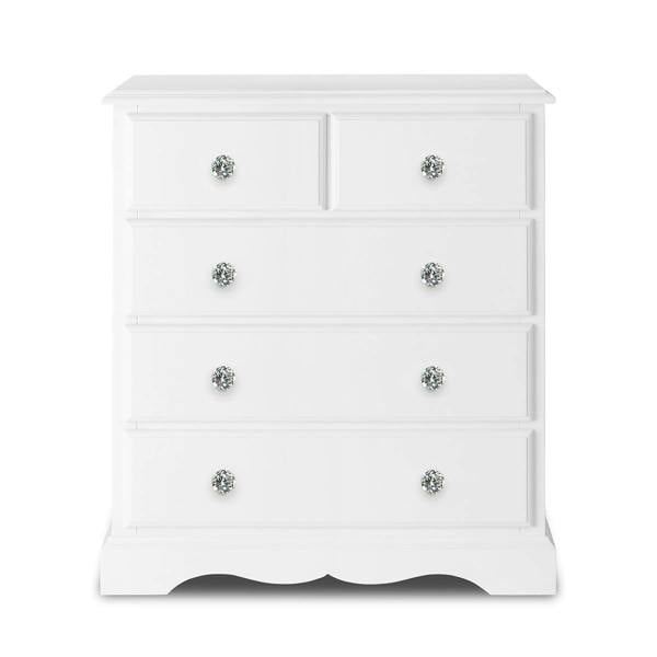 Statement Furniture Romance 2 Over 3 Chest of Drawers with Crystal Handles