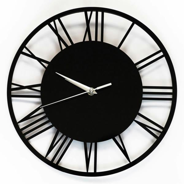 WALPLUS Acrylic Gloss Roman Wall Clock Black | Peel and Stick Home Decor
