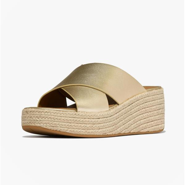 FitFlop FitFlop PLATFFORMS ESPADRILLES Womens Mules Sandals Platino