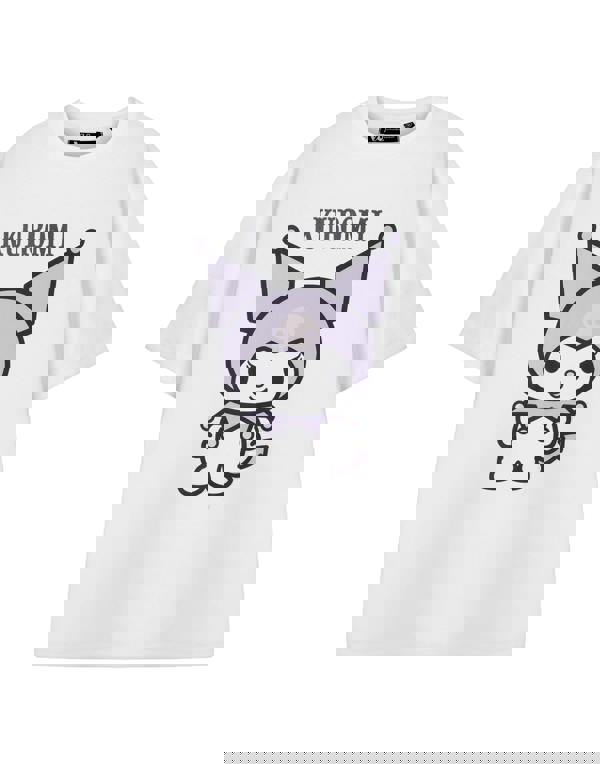 Hello Kitty Womens White Kuromi Pastel Short Sleeved T-Shirt