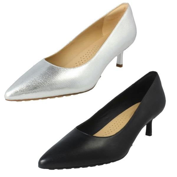Clarks Ladies Clarks Slip On Pointed Toe Court Shoes Adela Court