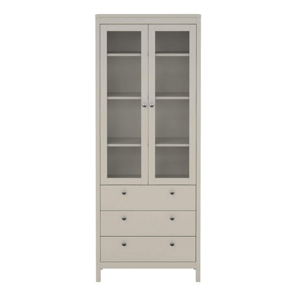 Wyld Haus Gossmere Natural Cashmere China Cabinet 2 Doors 3 Drawers
