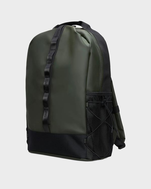 Rains Trail Clip Front Backpack - 03 Green | CHO | Designer Unisex Bags