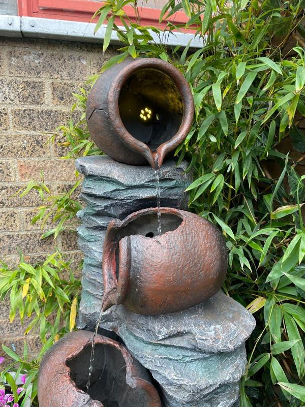 Tranquillity Water Features 4 Pouring Jugs on Rock Traditional Water Feature