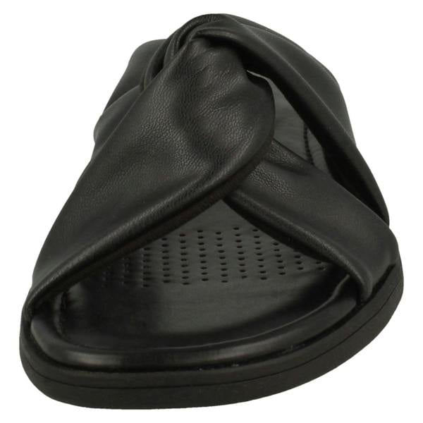 Clarks Ladies Clarks Knot Detailed Mule Sandals Reyna Twist