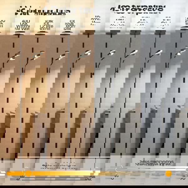 Emitto Mother & Child Floor Lamp Uplighter Adjustable Reading Light with Remote