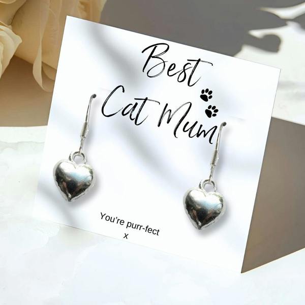 Aye Do Gifts Best Cat Mum Earrings with Gift Card