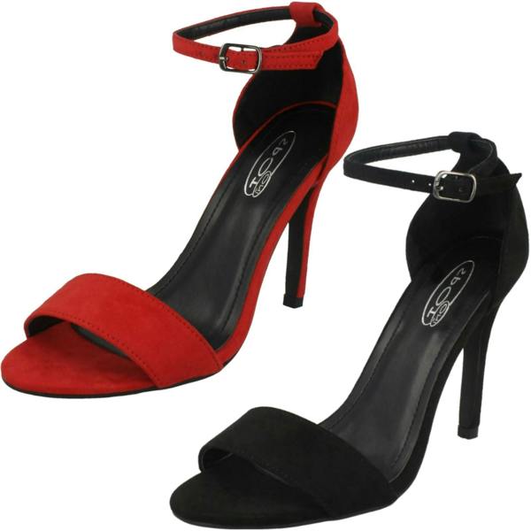 Spot On Ladies Spot On High Heel Mule Sandals