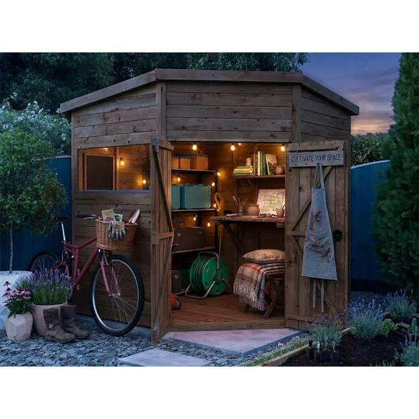 Dunster House Overlord Corner Shed W7' x D7' / W2.1m x D2.1m, Superfelt Included