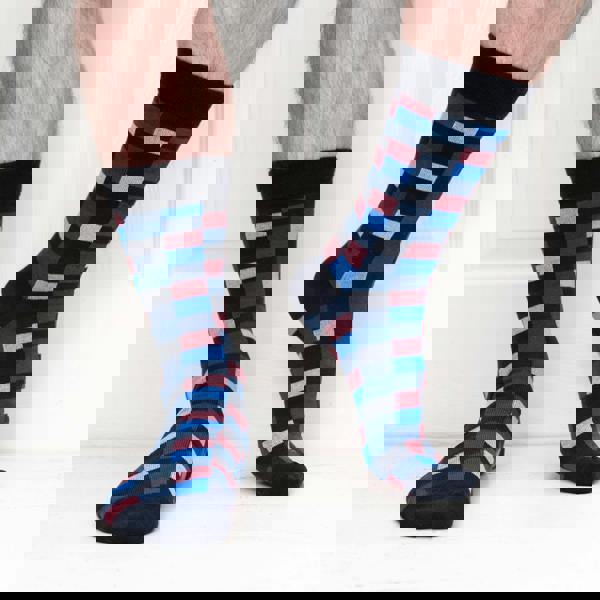 Jemsox Square Pattern Organic Cotton Mens Socks | Comfort Top & Soft Fit