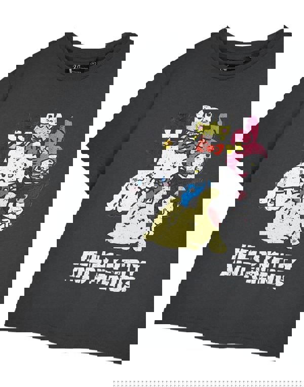 Hello Kitty Womens Grey Hello Kitty & Friends Cropped Short Sleeved T-Shirt