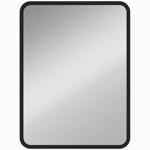 Bobobiy Rectangular Wall Mirror with HD Glass - Black