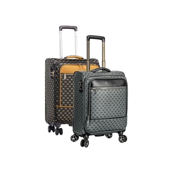 Snowball Lightweight Brown Cabin Suitcase Luggage Travel Bag