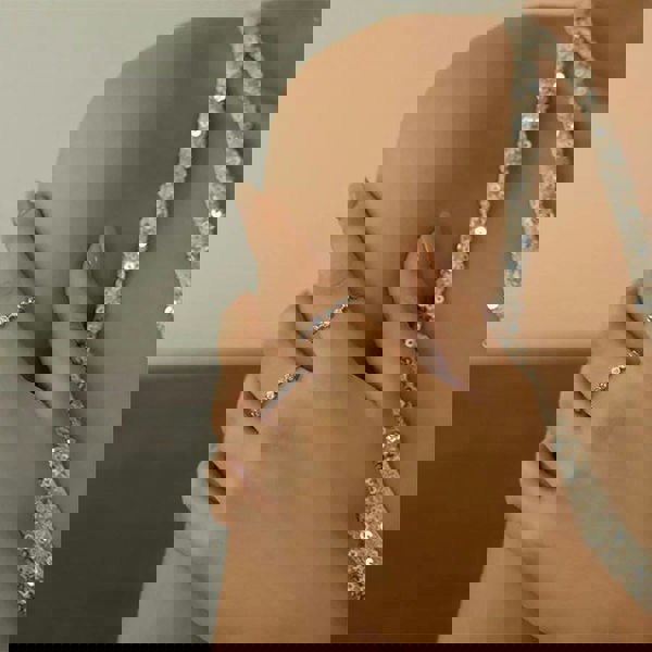 Ania Haie Miss Dainty Sterling Silver Cubic Zirconia Zig-Zag Ring R065-01H