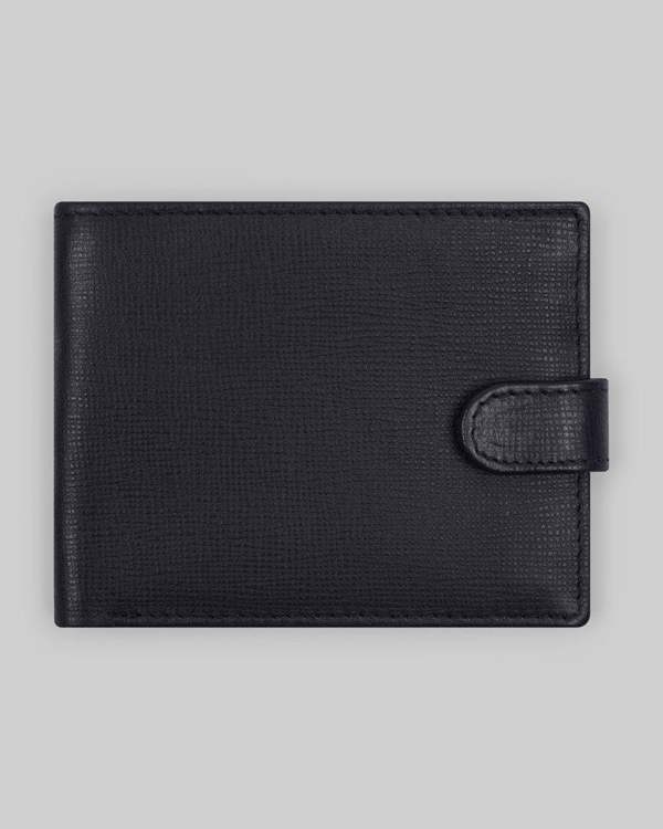 Steel & Jelly Leather Wallet With Popper Fastening