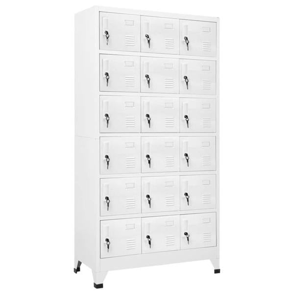 Berkfield Locker Cabinet with 18 Compartments Metal 90x40x180 cm