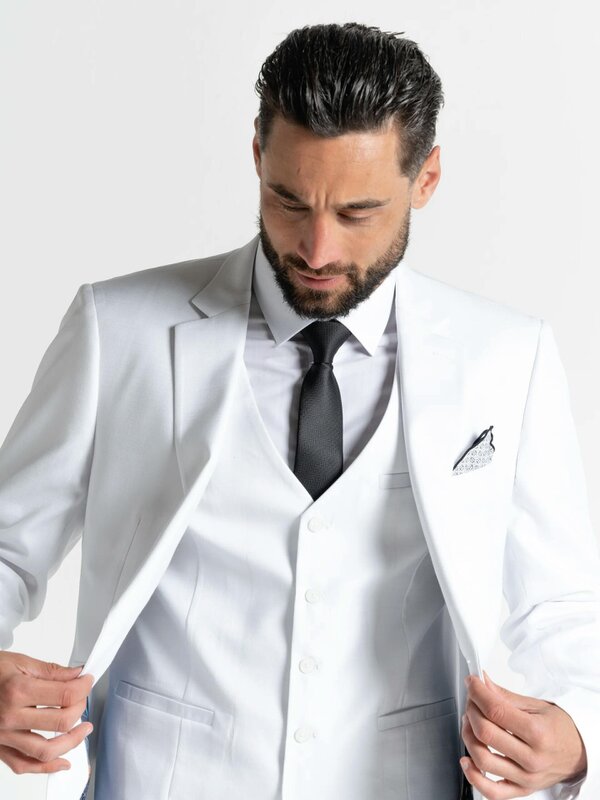 V2 Classic Henry - White Three Piece Suit