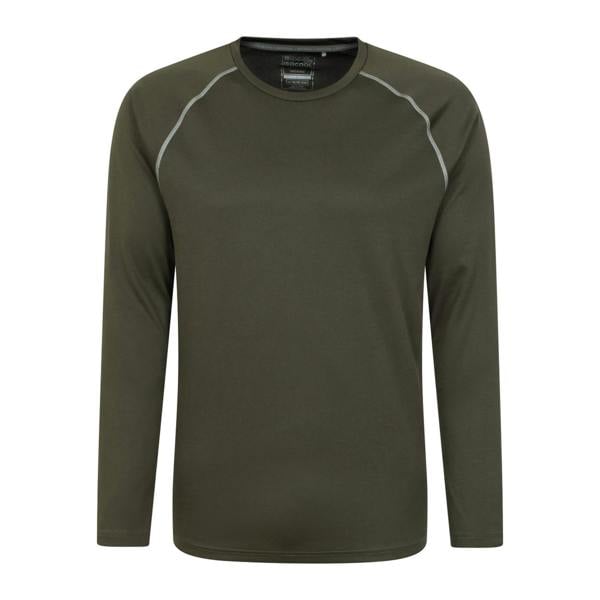 Mountain Warehouse Mens Endurance Long-Sleeved T-Shirt - Dark Khaki - 