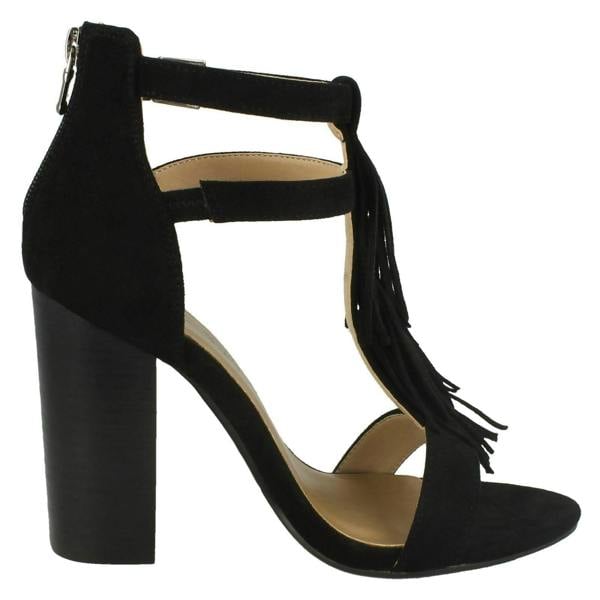 Spot On Ladies Spot On Heeled Tassel Sandal