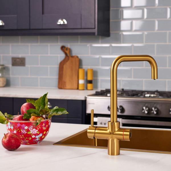 Impromta 3 in 1 Biometric Boiling Water Tap | Brushed Gold Finish