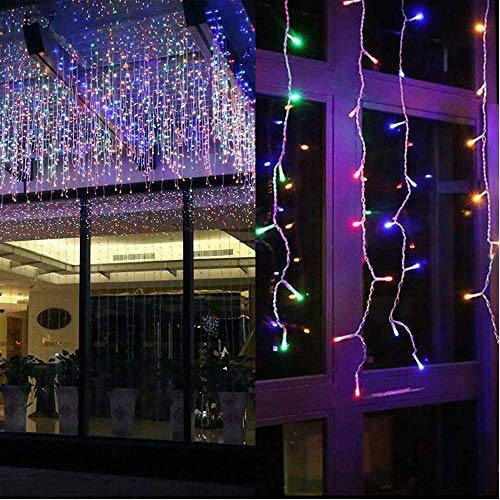 240 Multi Colour LED Icicle Christmas Lights with 8 Lighting Modes, Auto Timer and Memory Function image 4