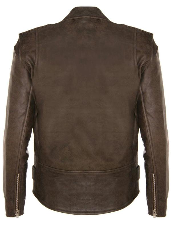 Infinity Leather Mens Cow-Hide Black Brando Jacket -Venice