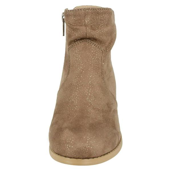 Spot On Girls Spot On Mid Heel Rouched Ankle Boots