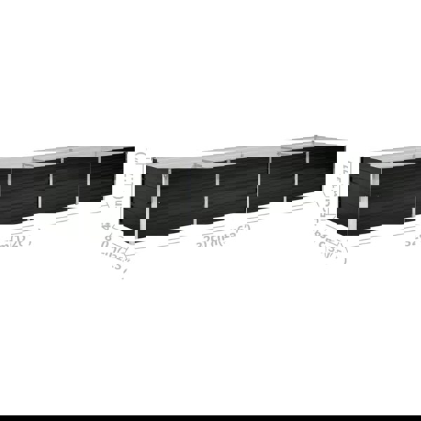 Berkfield Garden Raised Bed Anthracite 320x80x45 cm Galvanised Steel