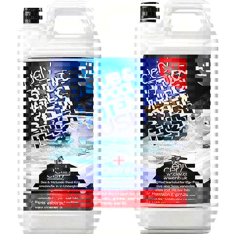 Cleenly Hot Tub & Whirlpool System Flush - Removes Dirt, Grime & Biolfilm - Sterilises and Deeply Clean 2L