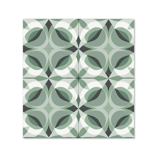 Warren Reed - Designer Geometric Green Grey Kitchen Splashback