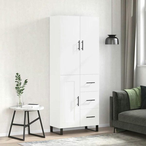 Berkfield Highboard White 69.5x34x180 cm Engineered Wood