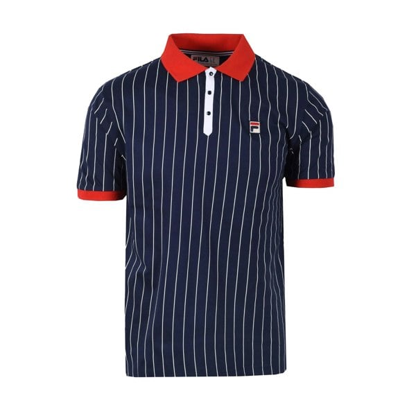 Fila BB1 Classic Striped Polo Shirt Fila Navy/Fila Red