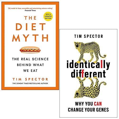 Professor Tim Spector 2 Books Collection Set (The Diet Myth and Identically Different)