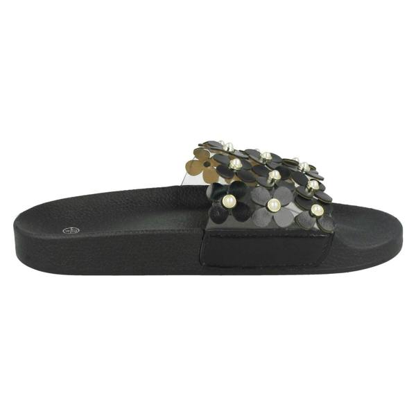 Spot On Ladies Spot On Flower Trim Sliders F00089