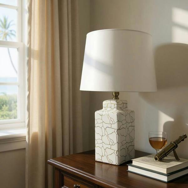 59 x 36 CM CERAMIC LAMP AND SHADE